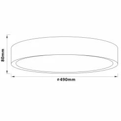 Luminaires Brilliant Plafonnier Brilliant Slimline LED Blanc, 1 lumière, Télécommandes* Éclairage Led