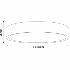 Luminaires Brilliant Plafonnier Brilliant Slimline LED Blanc, 1 lumière* Éclairage Led