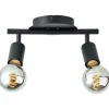 Luminaires Scandinaves-Luminaires Brilliant Plafonnier Brilliant Tiffany Noir, 2 lumières