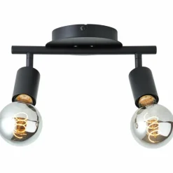Luminaires Scandinaves-Luminaires Brilliant Plafonnier Brilliant Tiffany Noir, 2 lumières