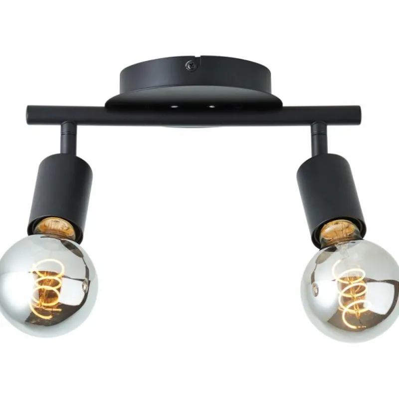 Luminaires Scandinaves-Luminaires Brilliant Plafonnier Brilliant Tiffany Noir, 2 lumières
