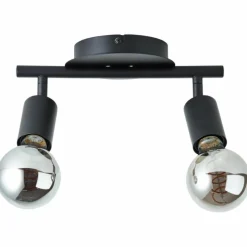 Luminaires Scandinaves-Luminaires Brilliant Plafonnier Brilliant Tiffany Noir, 2 lumières