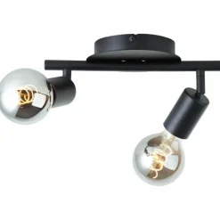 Luminaires Scandinaves-Luminaires Brilliant Plafonnier Brilliant Tiffany Noir, 2 lumières