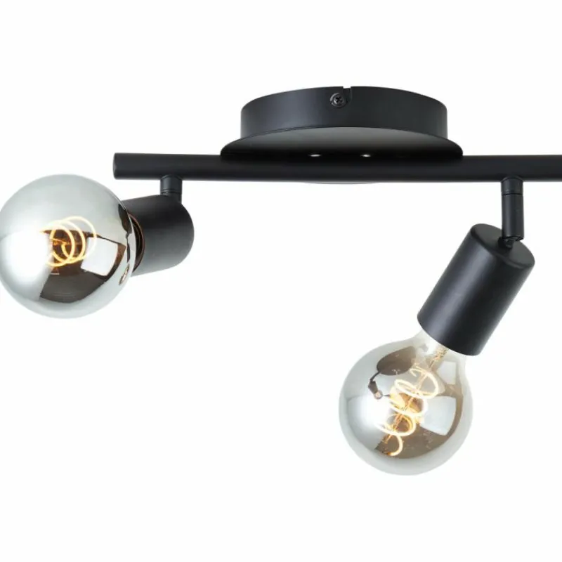 Luminaires Scandinaves-Luminaires Brilliant Plafonnier Brilliant Tiffany Noir, 2 lumières