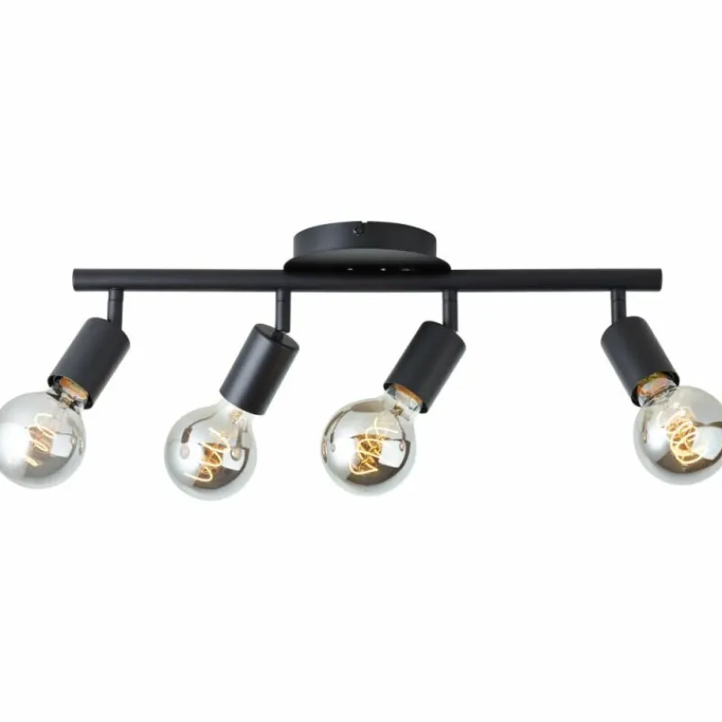 Luminaires Scandinaves-Luminaires Brilliant Plafonnier Brilliant Tiffany Noir, 4 lumières