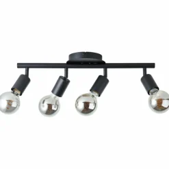 Luminaires Scandinaves-Luminaires Brilliant Plafonnier Brilliant Tiffany Noir, 4 lumières