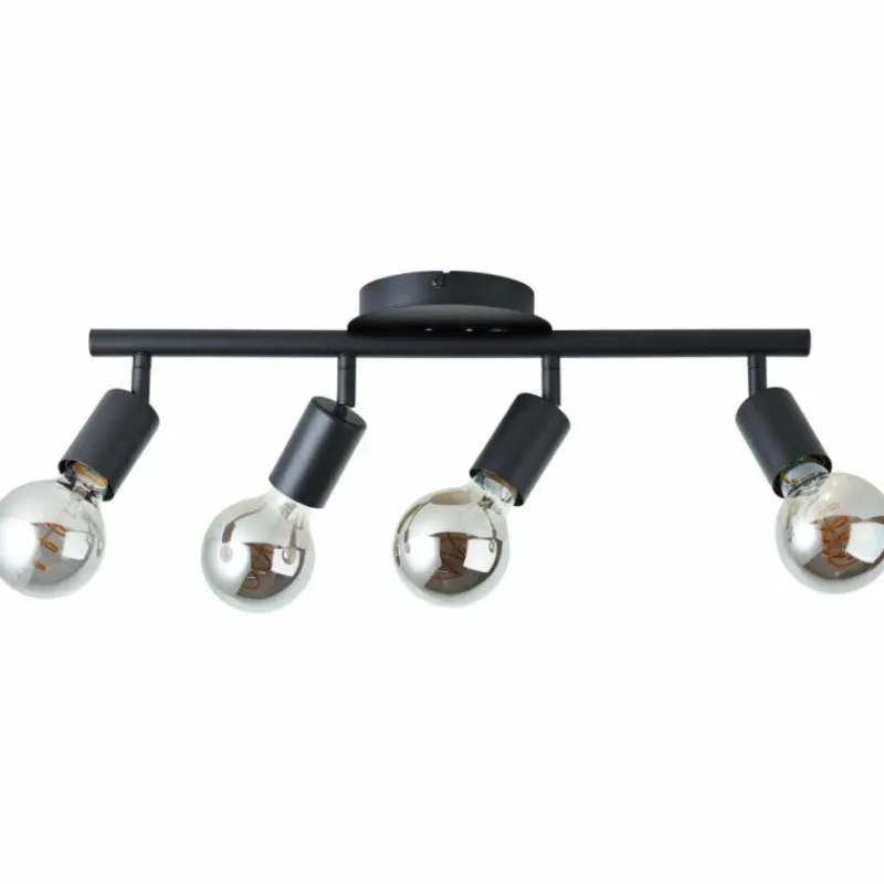 Luminaires Scandinaves-Luminaires Brilliant Plafonnier Brilliant Tiffany Noir, 4 lumières