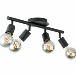 Luminaires Scandinaves-Luminaires Brilliant Plafonnier Brilliant Tiffany Noir, 4 lumières