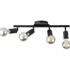 Luminaires Scandinaves-Luminaires Brilliant Plafonnier Brilliant Tiffany Noir, 4 lumières