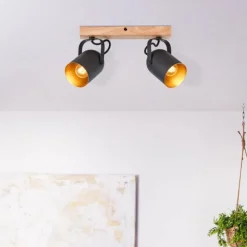 Luminaires Rustiques-Luminaires Brilliant Plafonnier Brilliant Tronte Écru, 2 lumières