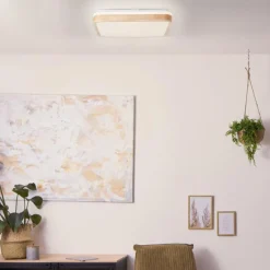 Luminaires Scandinaves-Luminaires Brilliant Plafonnier Brilliant Tumeo LED Brun, Blanc, 1 lumière