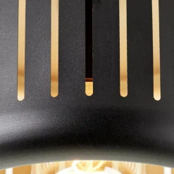 Lampes Dorées-Luminaires Brilliant Plafonnier Brilliant Tyas Noir, 1 lumière