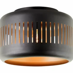 Lampes Dorées-Luminaires Brilliant Plafonnier Brilliant Tyas Noir, 1 lumière