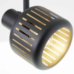 Lampes Dorées-Luminaires Brilliant Plafonnier Brilliant Tyas Noir, 2 lumières