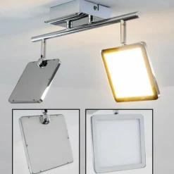 hofstein Plafonnier Brilliant URANUS LED Chrome, 2 lumières* Éclairage Led