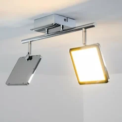 hofstein Plafonnier Brilliant URANUS LED Chrome, 2 lumières* Éclairage Led