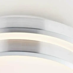 Luminaires Brilliant Plafonnier Brilliant Vilma LED Argenté, 1 lumière, Télécommandes, Changeur de couleurs* Éclairage Led