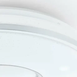 Luminaires Brilliant Plafonnier Brilliant Visitation LED Argenté, 1 lumière, Télécommandes, Changeur de couleurs* Éclairage Led