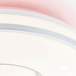 Luminaires Brilliant Plafonnier Brilliant Visitation LED Argenté, 1 lumière, Télécommandes, Changeur de couleurs* Éclairage Led