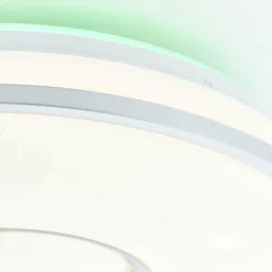 Luminaires Brilliant Plafonnier Brilliant Visitation LED Argenté, 1 lumière, Télécommandes, Changeur de couleurs* Éclairage Led