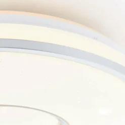 Luminaires Brilliant Plafonnier Brilliant Visitation LED Argenté, 1 lumière, Télécommandes, Changeur de couleurs* Éclairage Led