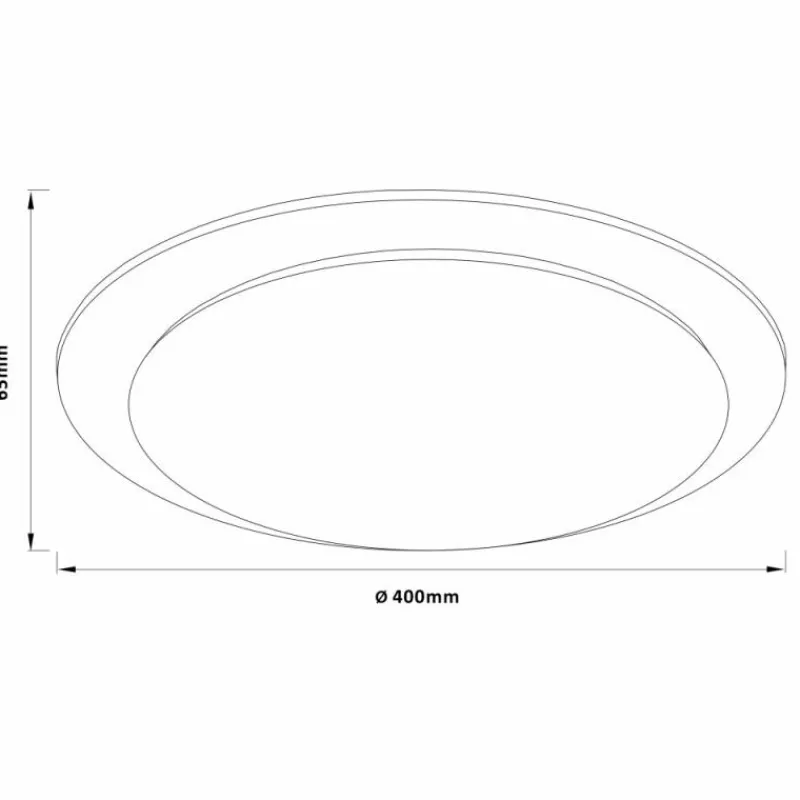 Luminaires Brilliant Plafonnier Brilliant Vittoria LED Blanc, 1 lumière* Éclairage Led