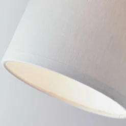 Lampes En Tissu-Luminaires Brilliant Plafonnier Brilliant Vonnie Gris, Bois clair, 4 lumières