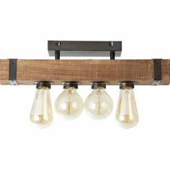 Luminaires Scandinaves-Luminaires Brilliant Plafonnier Brilliant Woodhill Bois foncé, Noir, 4 lumières