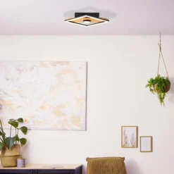 Luminaires Scandinaves-Luminaires Brilliant Plafonnier Brilliant Woodbridge LED Brun, Noir, 1 lumière