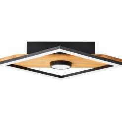 Luminaires Scandinaves-Luminaires Brilliant Plafonnier Brilliant Woodbridge LED Brun, Noir, 1 lumière