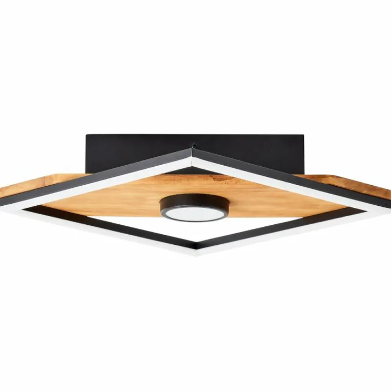 Luminaires Scandinaves-Luminaires Brilliant Plafonnier Brilliant Woodbridge LED Brun, Noir, 1 lumière