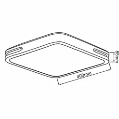 Luminaires Brilliant Plafonnier Brilliant Woodbury LED Blanc, 1 lumière* Éclairage Led