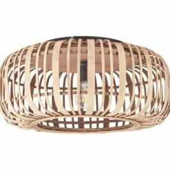 Luminaires Rustiques-Luminaires Brilliant Plafonnier Brilliant Woodrow Noir, 1 lumière