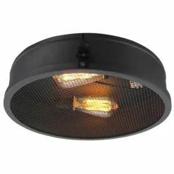 Lampes Industrielles-Luminaires Brilliant Plafonnier Brilliant Zois Noir, 1 lumière