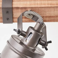 Lampes Vintages & Rétros-Luminaires Brilliant Plafonnier Brilliant-Leuchten Unity Bois foncé, Noir, 4 lumières