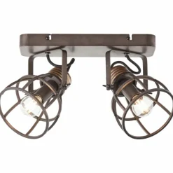 Lampes Vintages & Rétros-Luminaires Brilliant Plafonnier Brilliant-Leuchten Reece Noir, 2 lumières