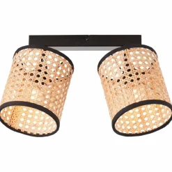 Style Boho-Chic-Luminaires Brilliant Plafonnier Brilliant-Leuchten Wiley Noir, 2 lumières