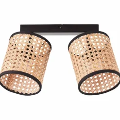 Style Boho-Chic-Luminaires Brilliant Plafonnier Brilliant-Leuchten Wiley Noir, 2 lumières