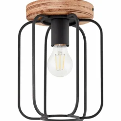 Lampes Vintages & Rétros-Luminaires Brilliant Plafonnier Brilliant-Leuchten Tosh Bois foncé, 1 lumière