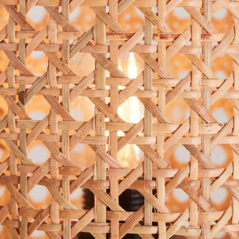 Style Boho-Chic-Luminaires Brilliant Plafonnier Brilliant-Leuchten Wiley Noir, 3 lumières