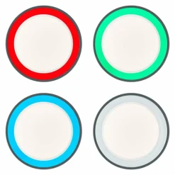 Luminaires Brilliant Plafonnier Brilliant-Leuchten Tessy LED Noir, 1 lumière, Télécommandes, Changeur de couleurs