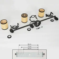 hofstein Plafonnier Broekerhaven Noir, 3 lumières