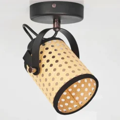 Style Boho-Chic-hofstein Plafonnier Broekerhaven Noir, 1 lumière