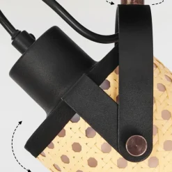 Style Boho-Chic-hofstein Plafonnier Broekerhaven Noir, 2 lumières