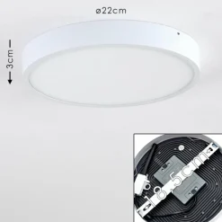 hofstein Plafonnier Broglen LED Blanc, 1 lumière