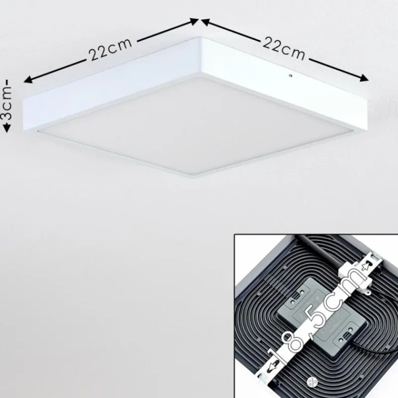 hofstein Plafonnier Broglen LED Blanc, 1 lumière