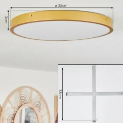 hofstein Plafonnier Broglen LED Laiton, 1 lumière