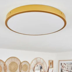 hofstein Plafonnier Broglen LED Laiton, 1 lumière