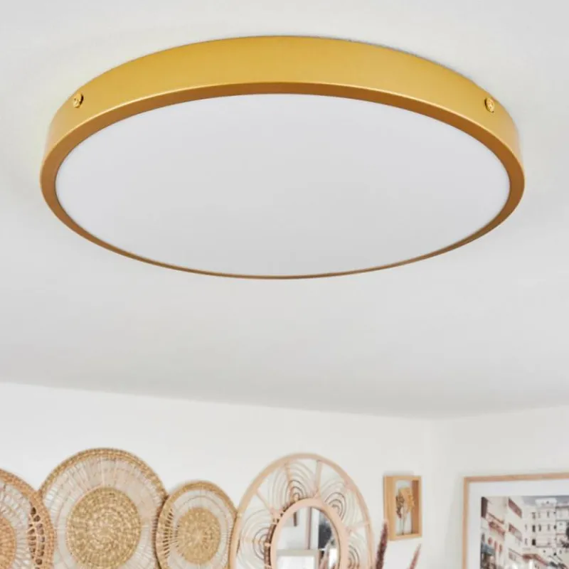 hofstein Plafonnier Broglen LED Laiton, 1 lumière