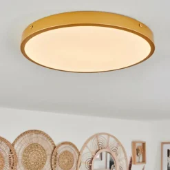 hofstein Plafonnier Broglen LED Laiton, 1 lumière